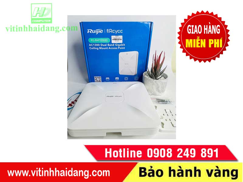 Bộ Phát Wifi Ốp Trần Hoặc Gắn Tường RUIJIE REYEE RG-RAP2200(E)