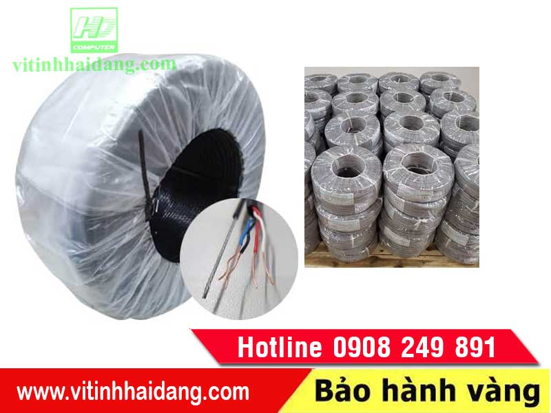 Cáp điện thoại 4 lõi có trợ lực 500m