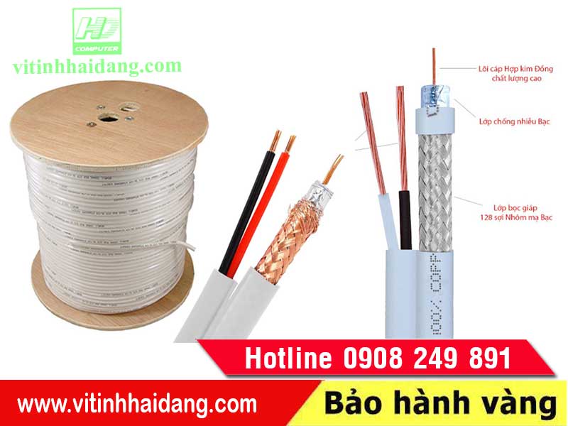 Cáp đồng trục liền nguồn Sino RG59 + 2C hợp kim (305m)