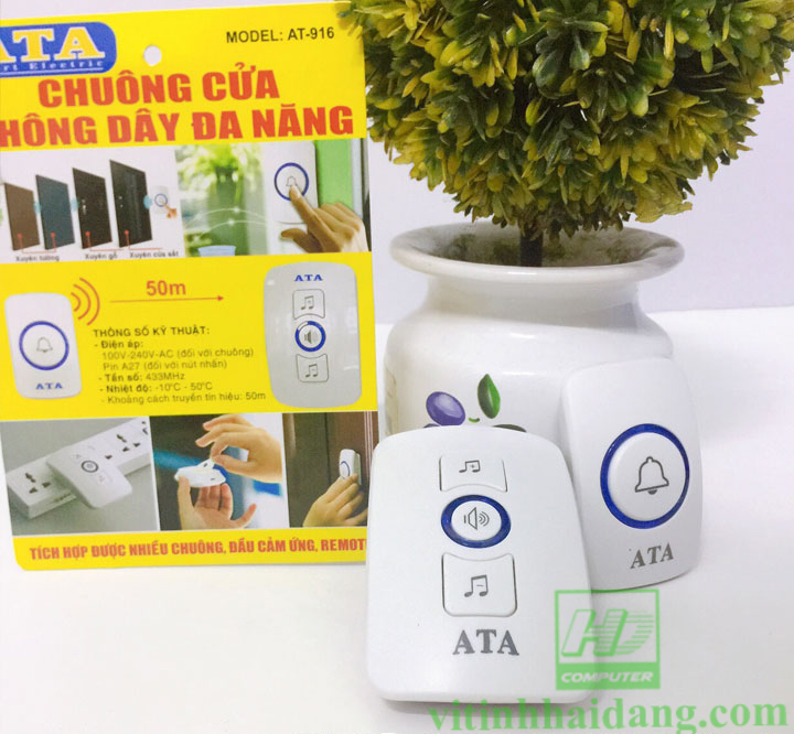 Chuông cửa không dây đa năng ATA AT-916