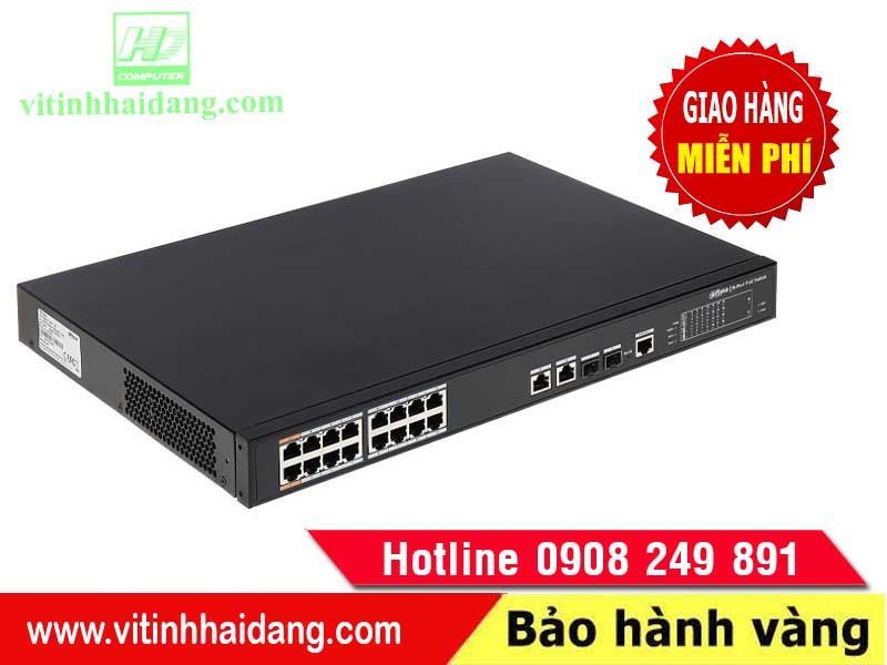 Switch PoE 16 Port Dahua DH-PFS4218-16ET-190