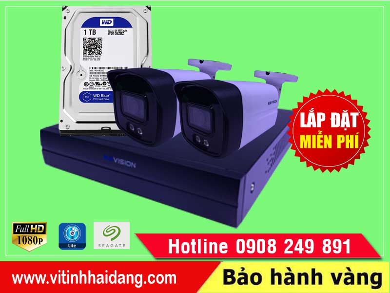 Trọn bộ 2 camera FULL màu có tiếng