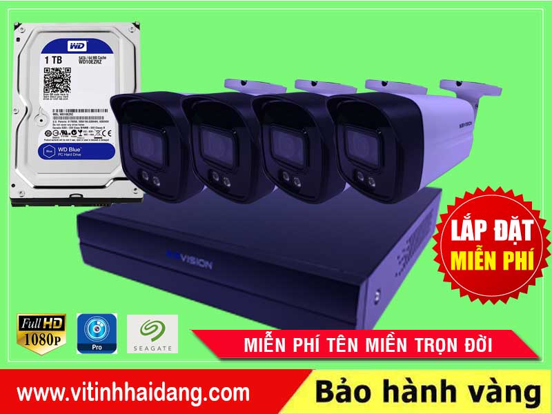 Trọn bộ 4 camera FULL màu có tiếng