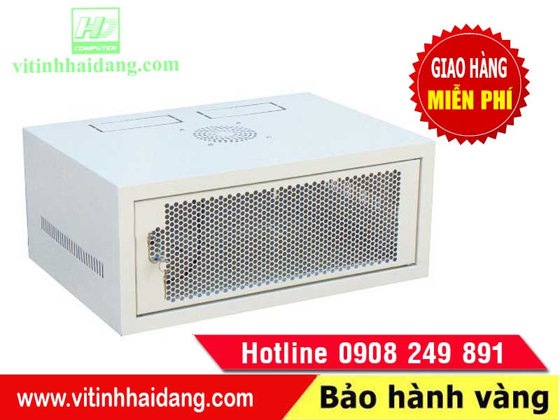 Tủ Mạng Treo Tường 4U Giá Rẻ Phú Quốc TMC-4U Sâu D400, Cửa Lưới 